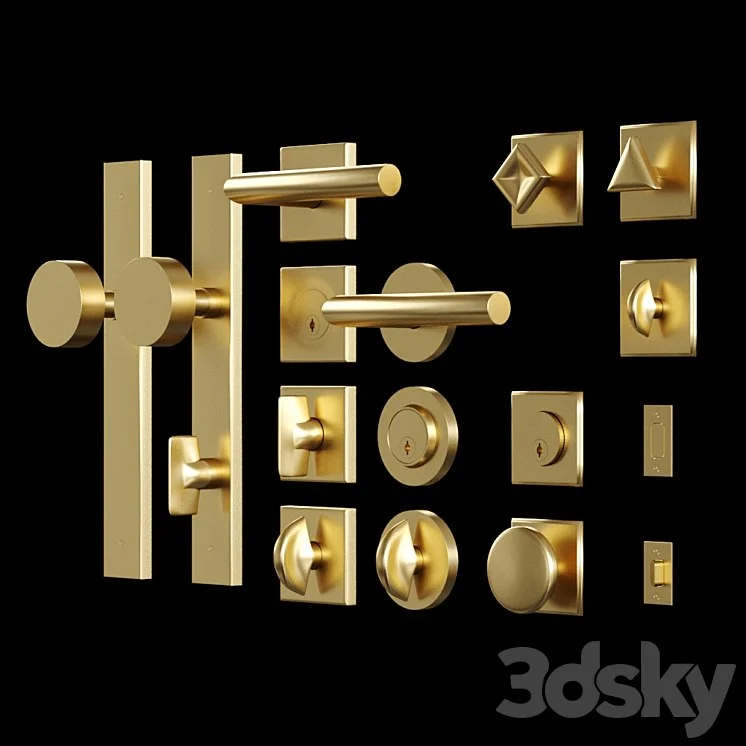 Door handle set 02 by School House